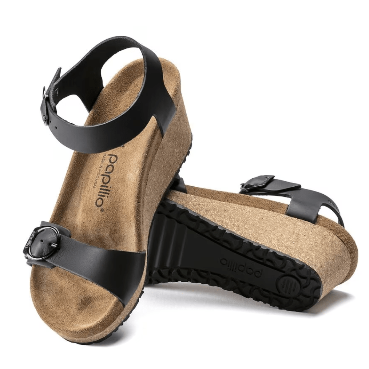 Birkenstock Women's Soley Leather in Black - Getoutside Shoes