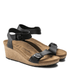 Birkenstock Women's Soley Leather in Black - Getoutside Shoes