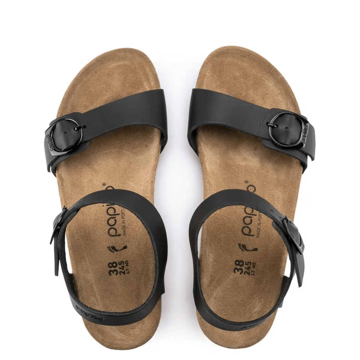 Birkenstock Women's Soley Leather in Black - Getoutside Shoes
