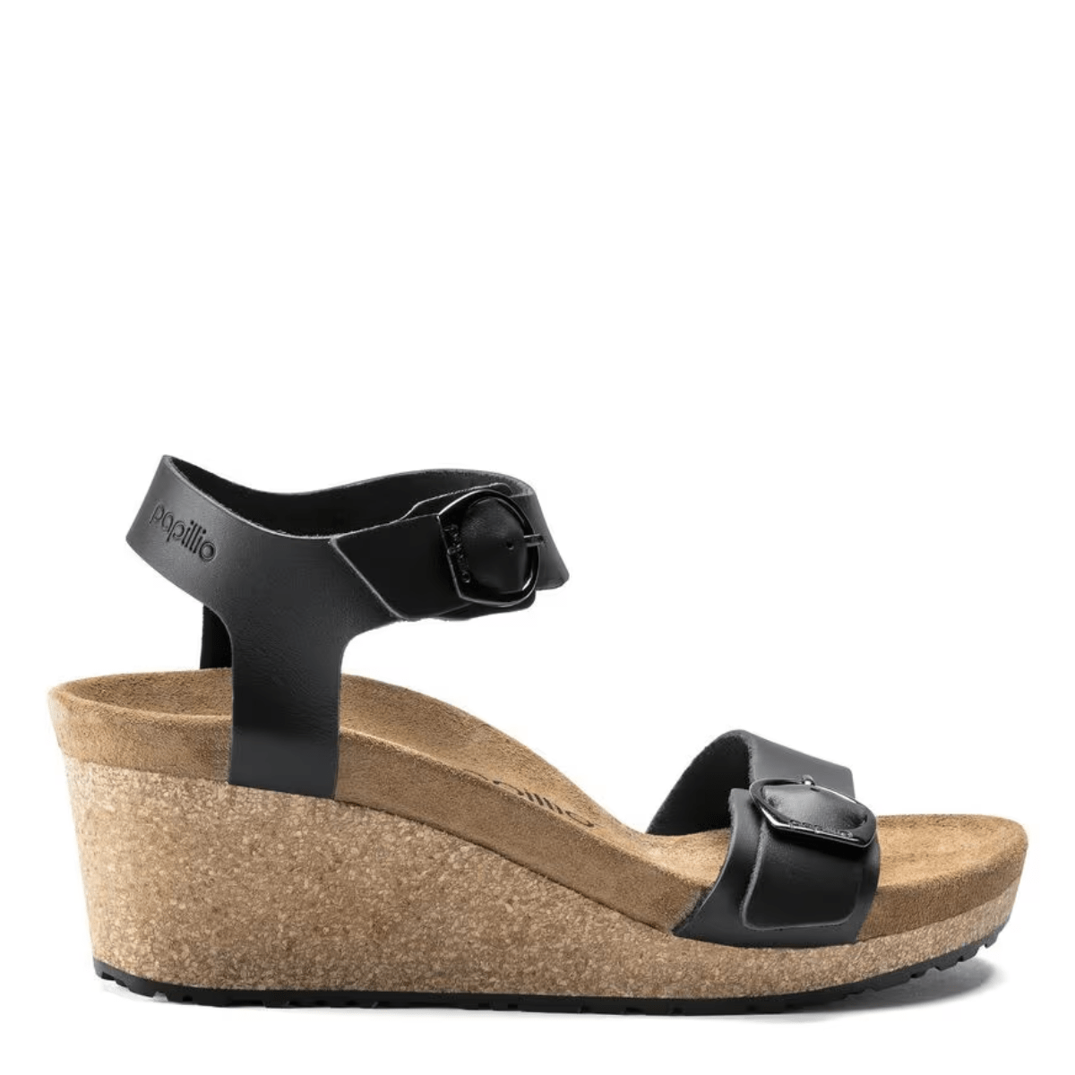 Birkenstock Women's Soley Leather in Black - Getoutside Shoes
