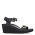 Birkenstock Women's Soley Ring - Buckle Leather in Black - Getoutside Shoes
