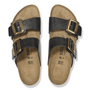 Birkenstock Women's Sydney Luxe Buckle Birko - Flor in Graceful Licorice - Getoutside Shoes