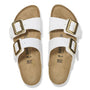 Birkenstock Women's Sydney Luxe Buckle Birko - Flor in Patent White - Getoutside Shoes