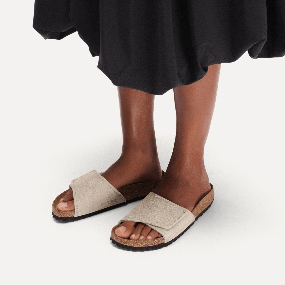 Birkenstock Women's Sylt Suede Leather in Oyster - Getoutside Shoes
