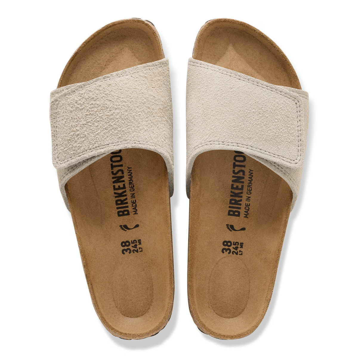 Birkenstock Women's Sylt Suede Leather in Oyster - Getoutside Shoes