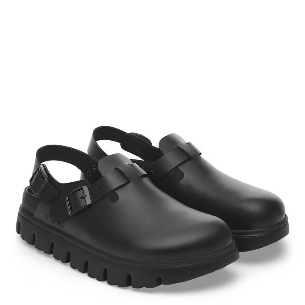 Birkenstock Women's Tokio Chunky Leather in Black - Getoutside Shoes