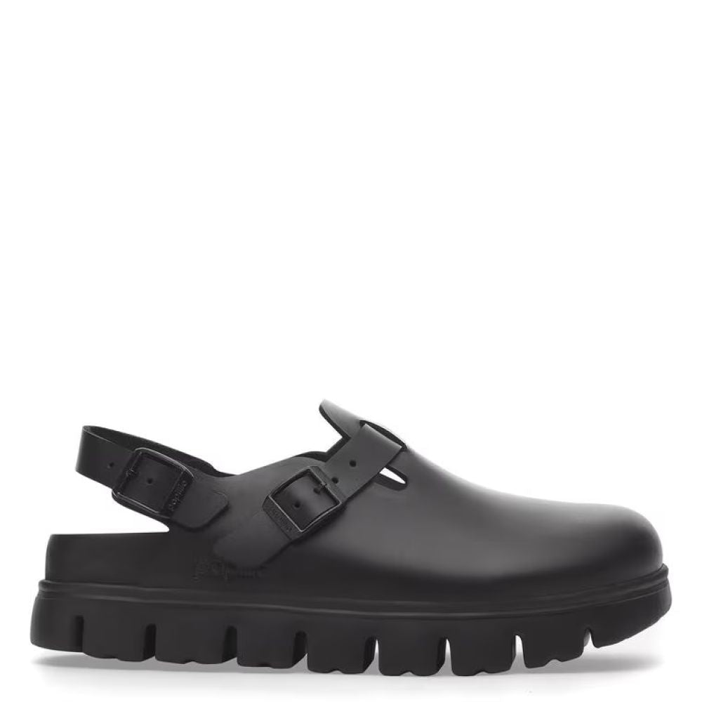 Birkenstock Women's Tokio Chunky Leather in Black - Getoutside Shoes