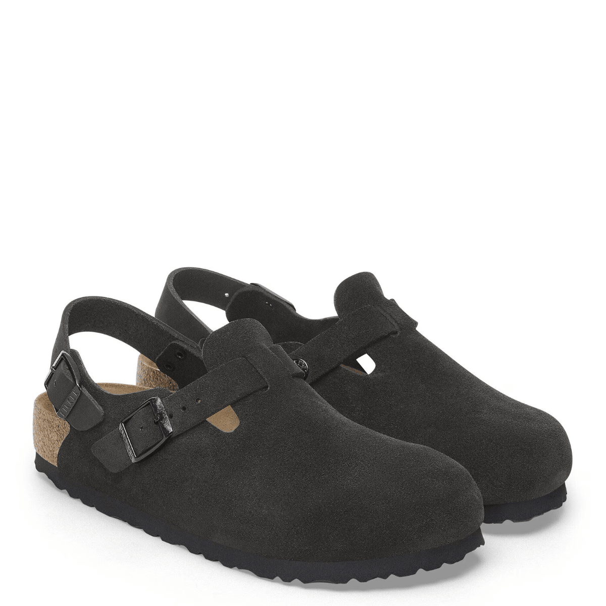 Birkenstock Women's Tokio Suede Leather in Black - Getoutside Shoes