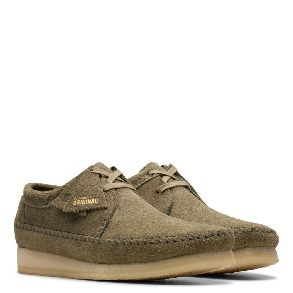 Clarks Men&#39;s Weaver in Pale Khaki Suede