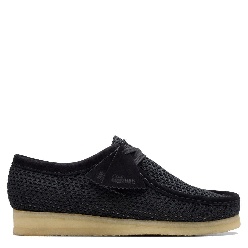 Clarks Men&#39;s Wallabee in Black Mesh