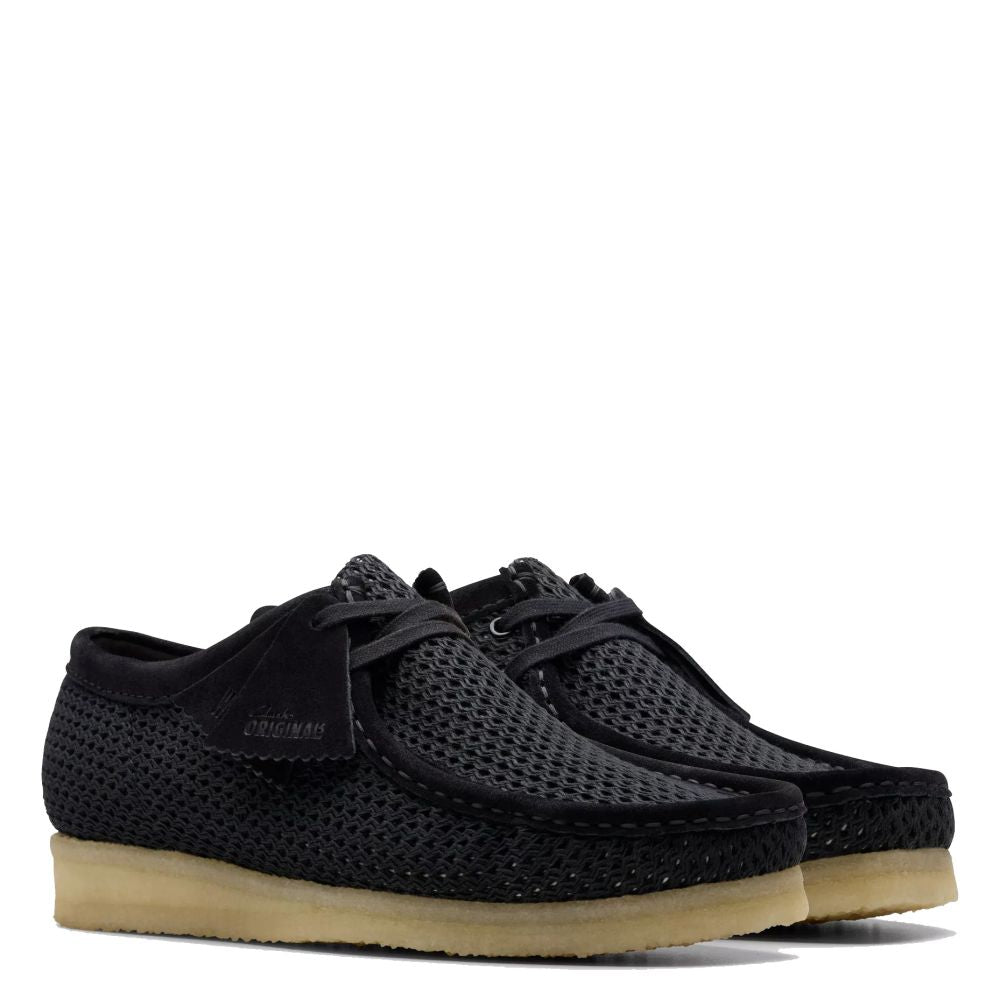 Clarks Men&#39;s Wallabee in Black Mesh