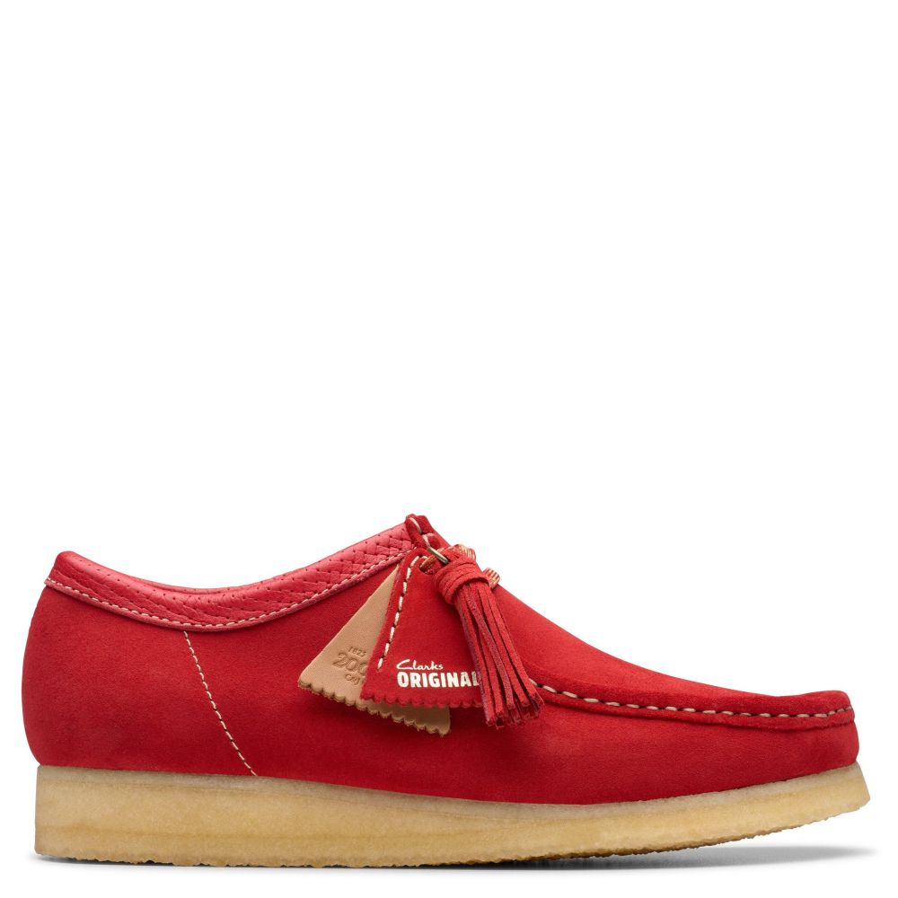 Clarks Men's Wallabee in Red Suede
