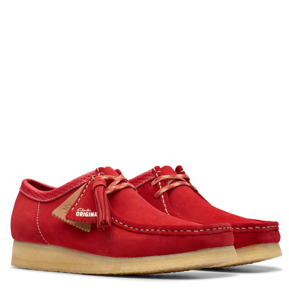 Clarks Men's Wallabee in Red Suede