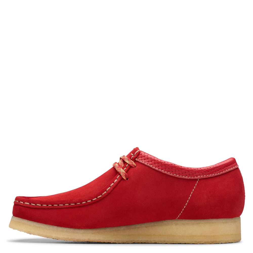 Clarks Men's Wallabee in Red Suede
