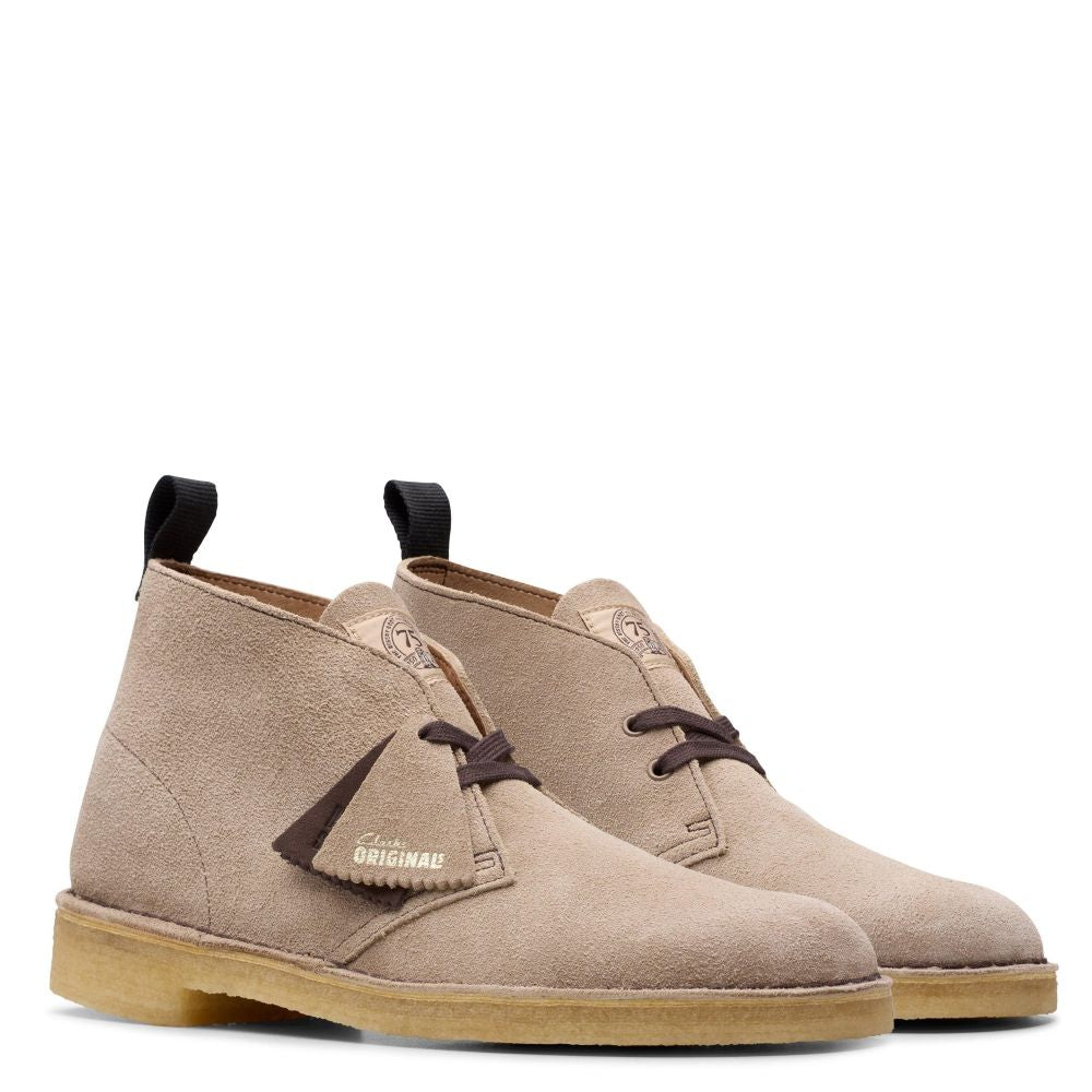 Clarks Men's Desert Boot in Wolf Suede