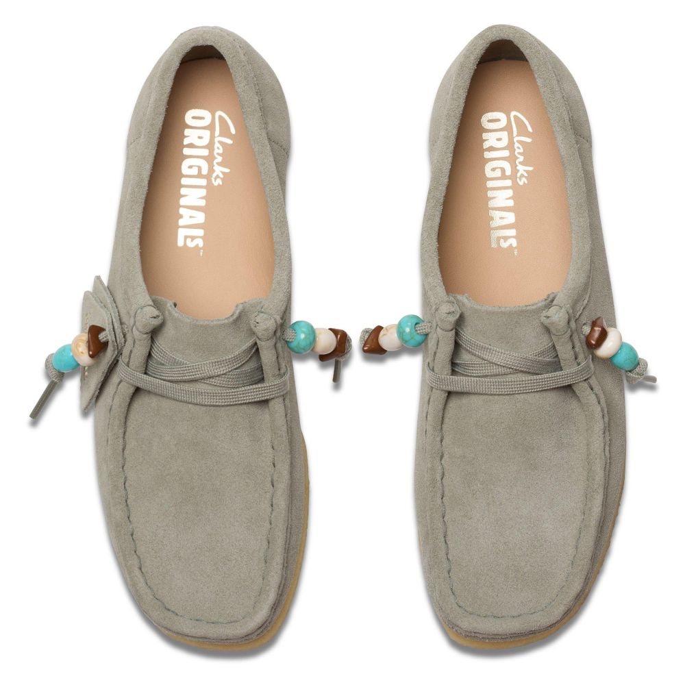 Clarks Women's Wallabee in Sage Suede