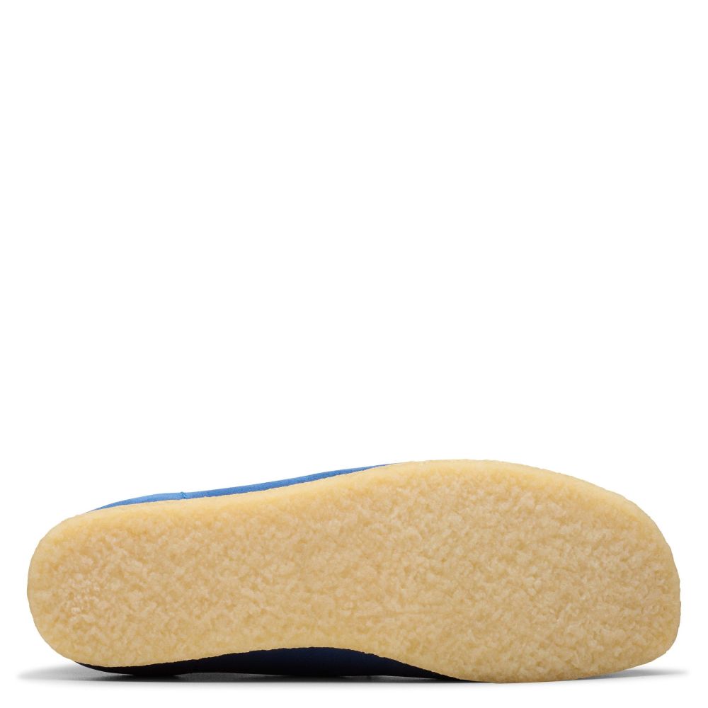Clarks Men's Wallabee Boot in Blue Suede