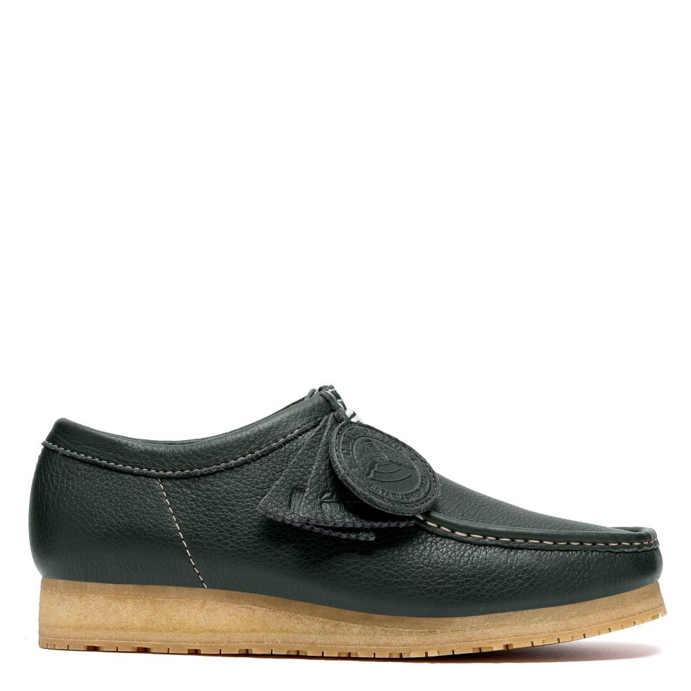 Clarks Men's Wallabee RB in Dark Green Leather
