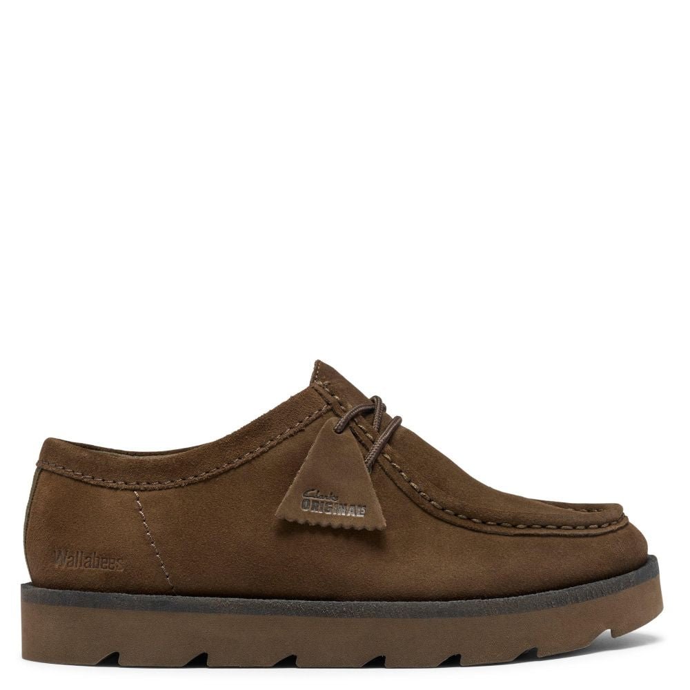 Clarks Men's Meare Walla in Dark Olive Suede - Getoutside Shoes