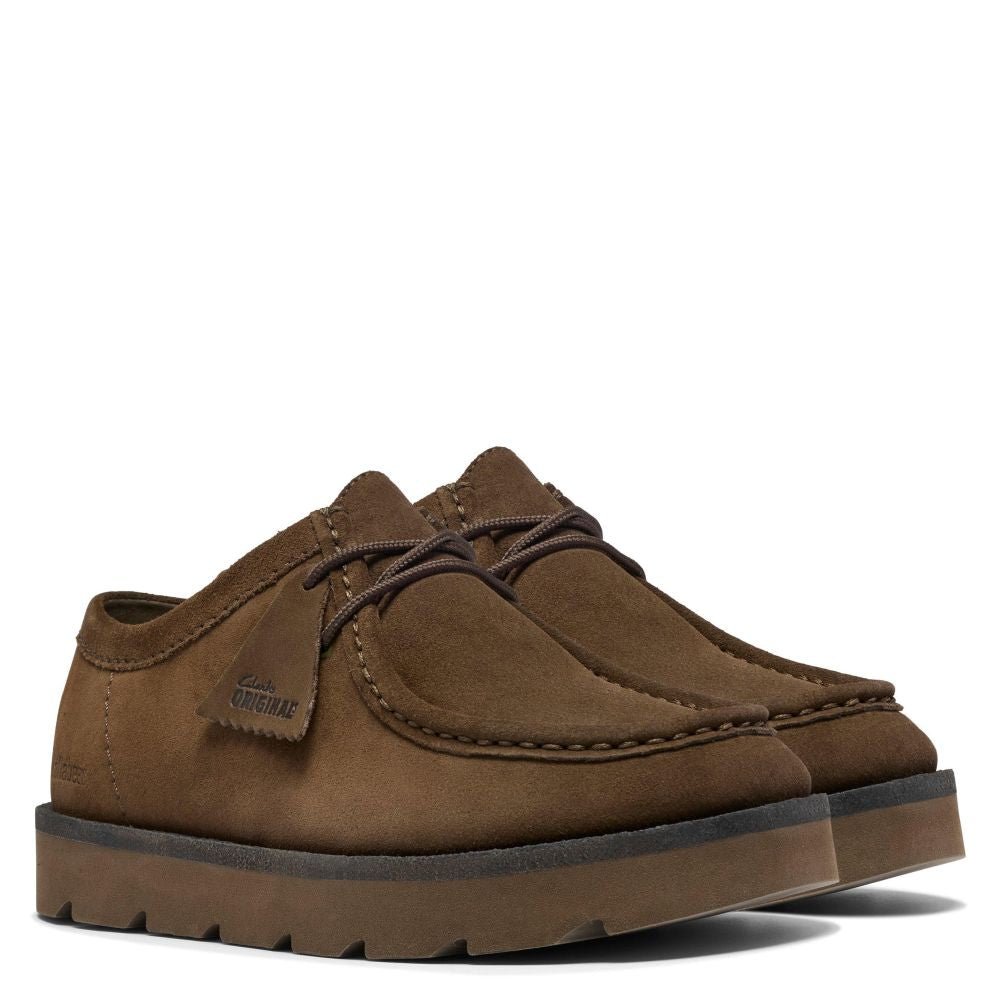 Clarks Men's Meare Walla in Dark Olive Suede - Getoutside Shoes