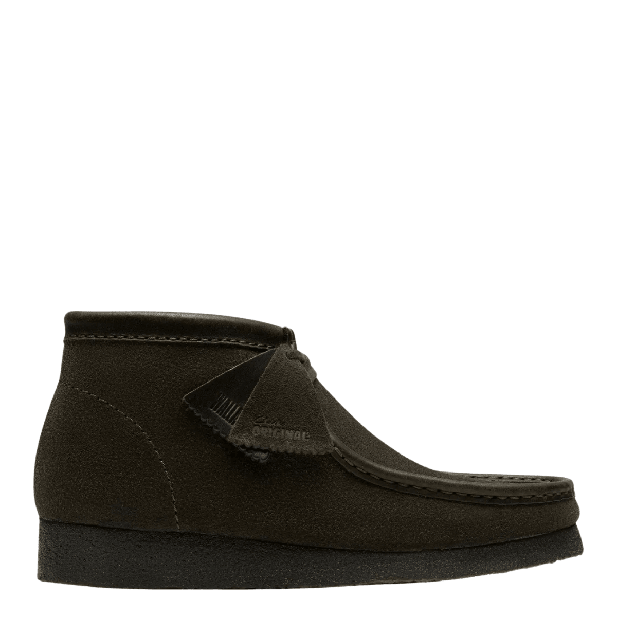 Clarks Men's Wallabee Boot in Loden Green Suede - Getoutside Shoes