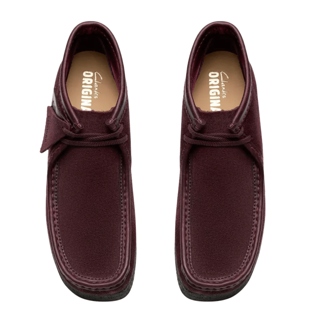 Clarks Men's Wallabee Boot in Purple Grape Suede - Getoutside Shoes