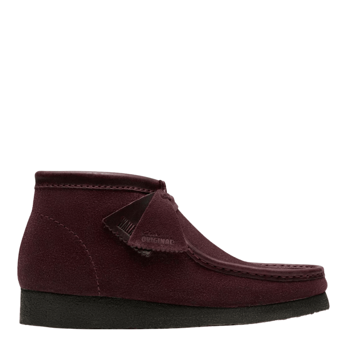 Clarks Men's Wallabee Boot in Purple Grape Suede - Getoutside Shoes