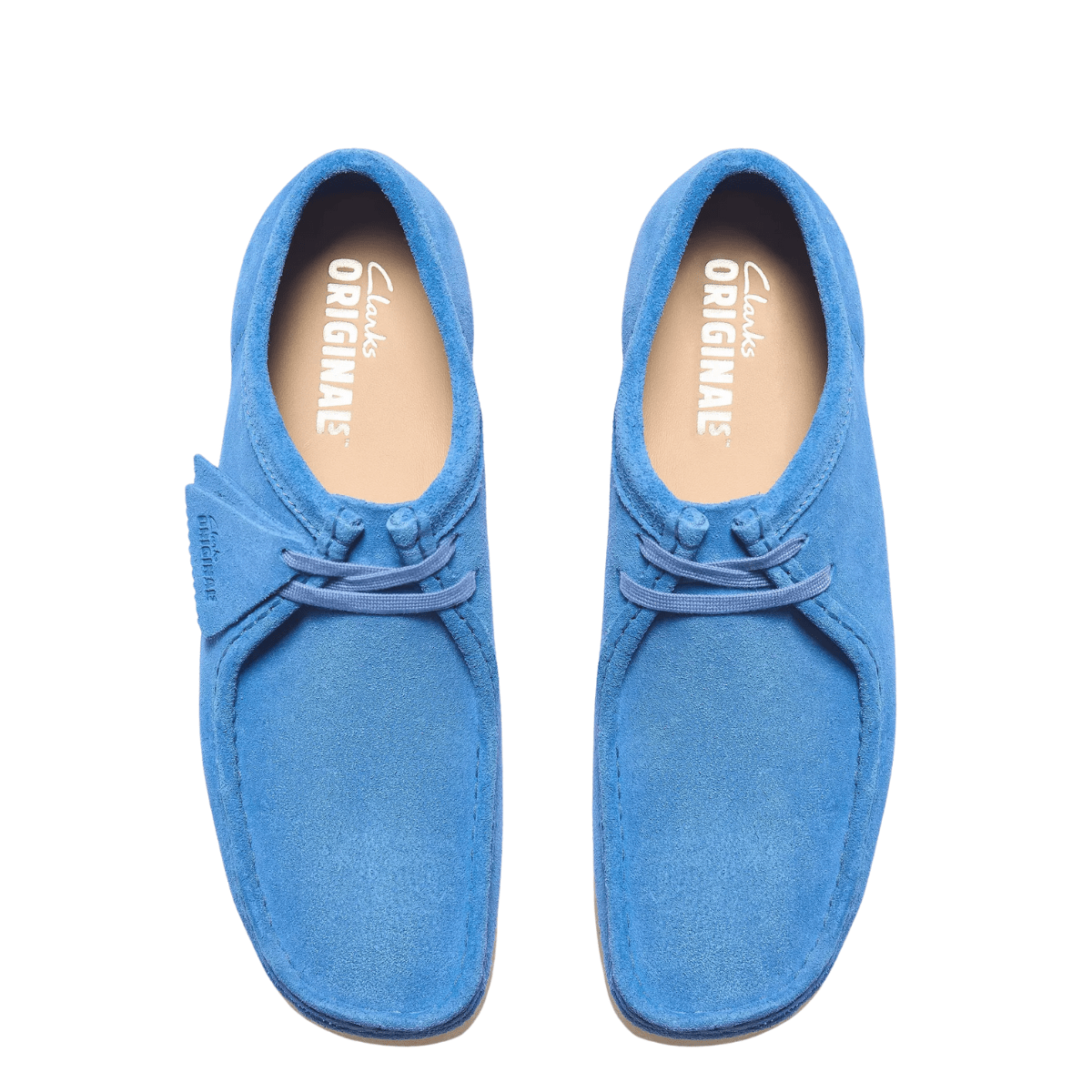 Clarks Men's Wallabee in Blue Suede | Getoutsideshoes.com