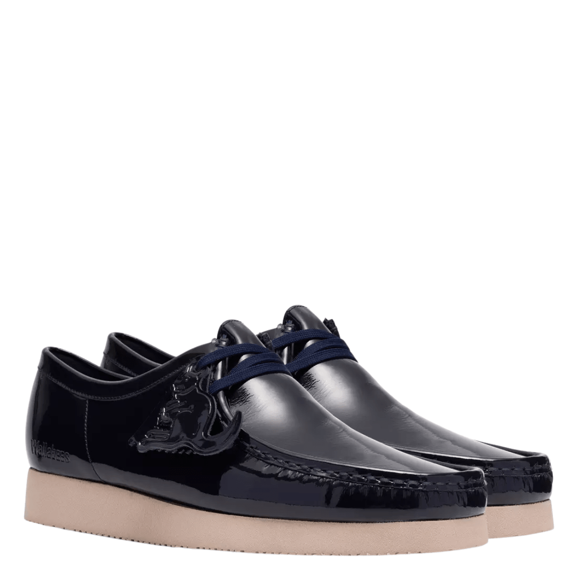Clarks Men's Wallabee in Navy Patent - Getoutside Shoes