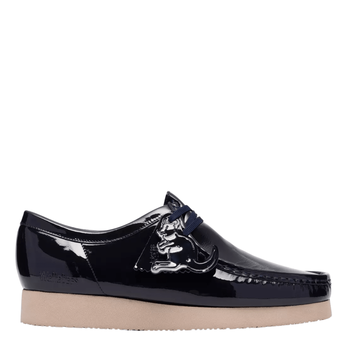 Clarks Men's Wallabee in Navy Patent - Getoutside Shoes