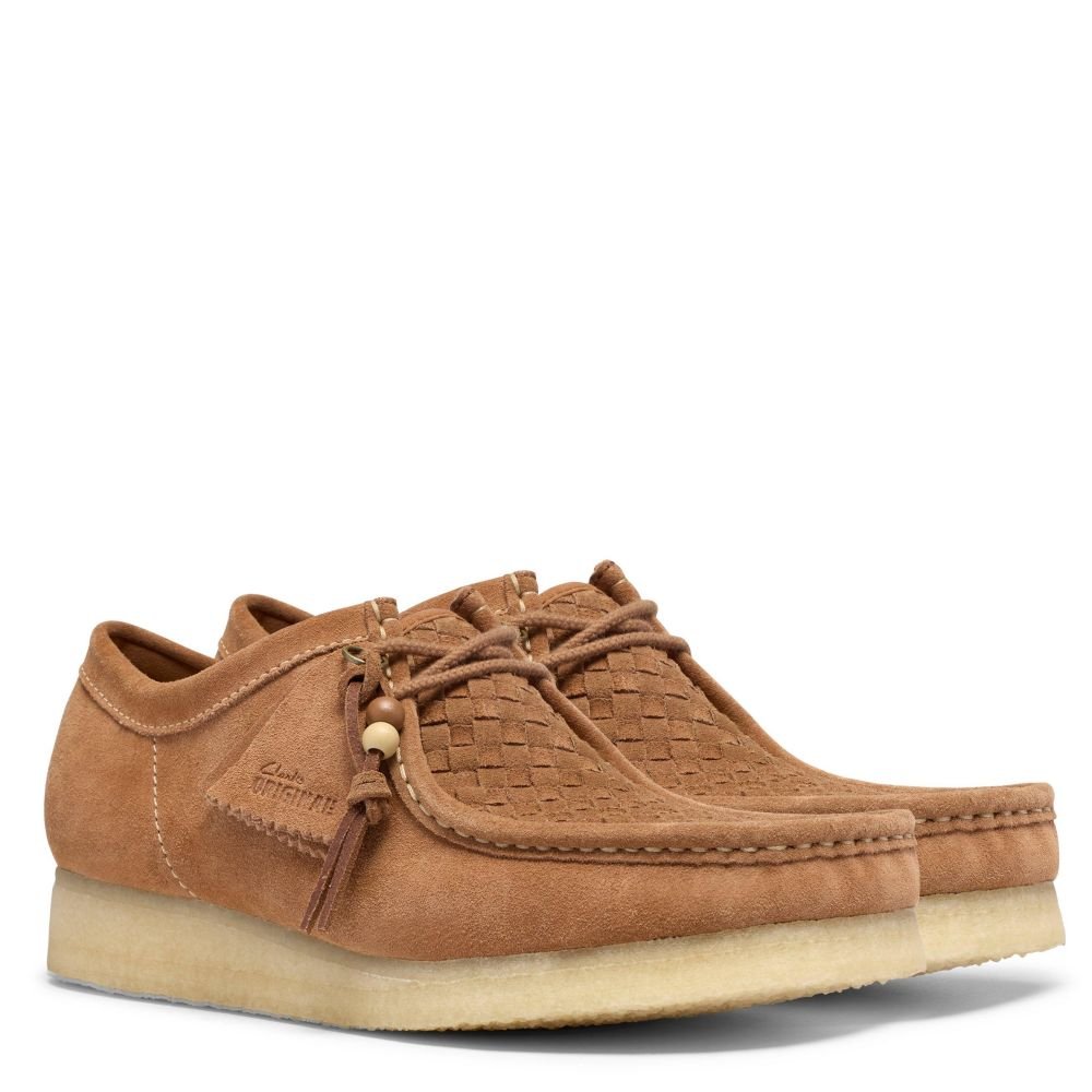 Clarks Men's Wallabee in Tan Weave - Getoutside Shoes