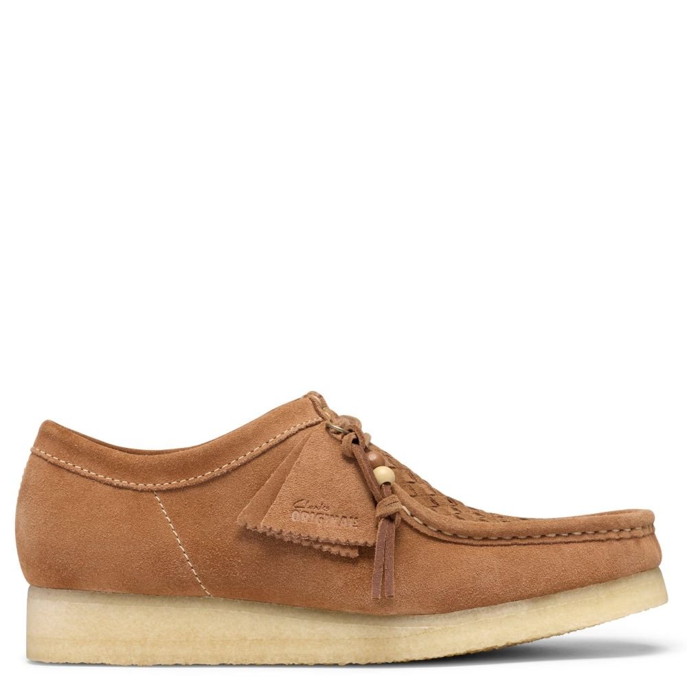 Clarks Men's Wallabee in Tan Weave - Getoutside Shoes