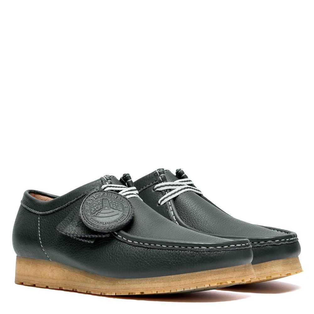 Clarks Men's Wallabee RB in Dark Green Leather - Getoutside Shoes