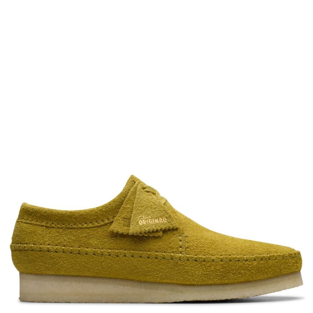 Clarks Men's Weaver in Olive Suede - Getoutside Shoes