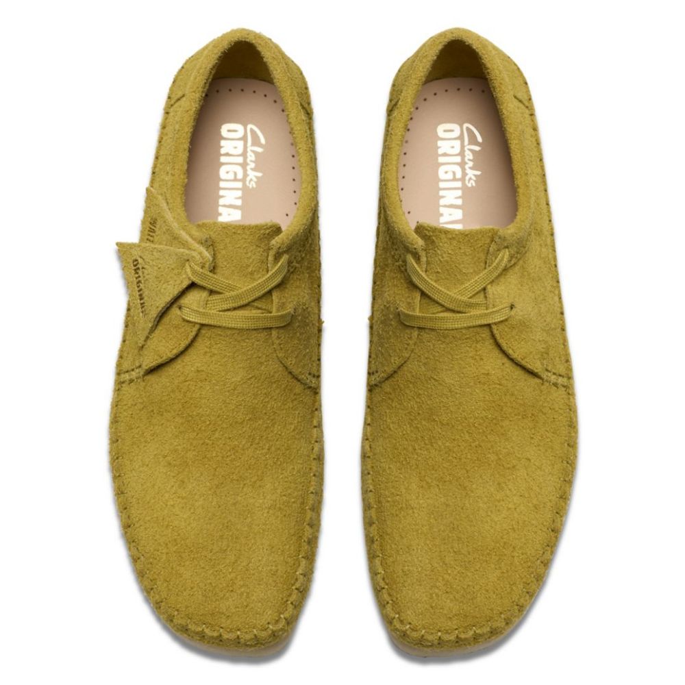 Clarks Men's Weaver in Olive Suede - Getoutside Shoes