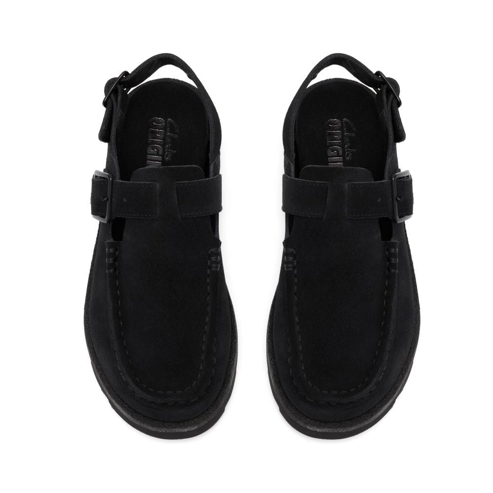 Clarks Women's Meare Easy in Black Suede - Getoutside Shoes