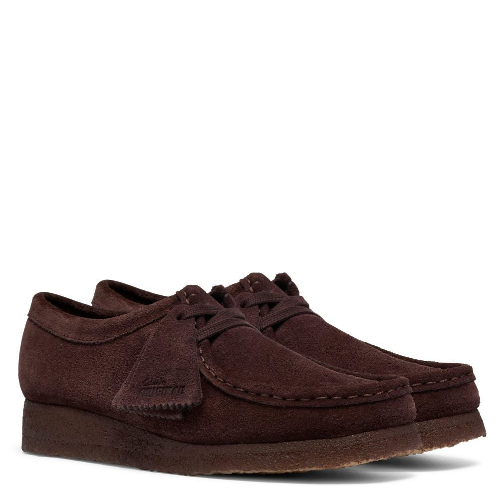 Clarks Women's Wallabee in Chocolate Suede - Getoutside Shoes