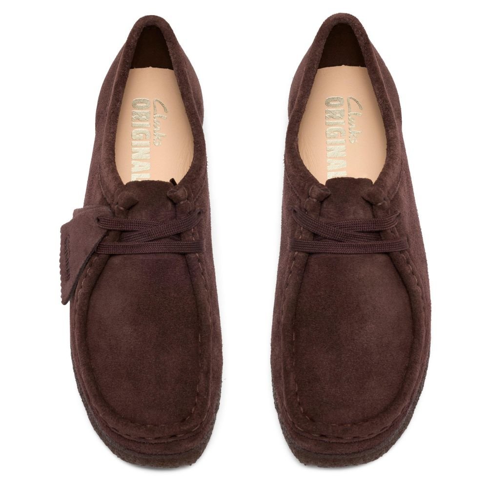 Clarks Women's Wallabee in Chocolate Suede - Getoutside Shoes