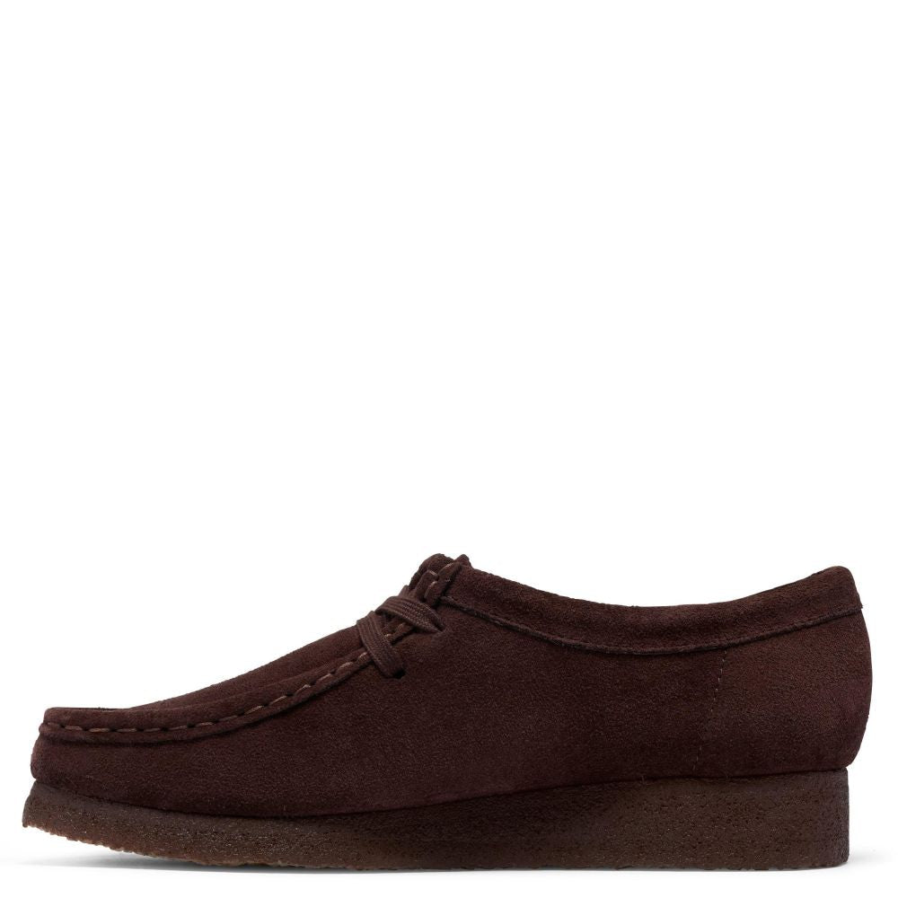 Clarks Women's Wallabee in Chocolate Suede - Getoutside Shoes