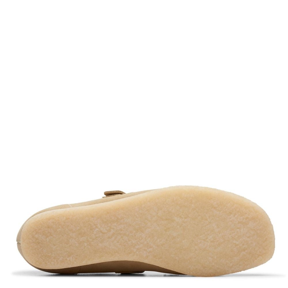 Clarks Women's Wallabee T-Bar in Maple Suede - Getoutside Shoes