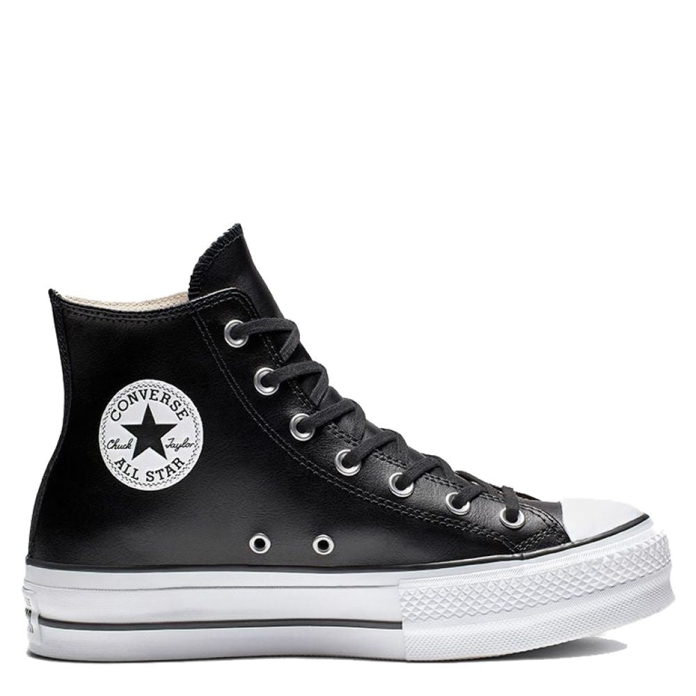 Converse Women&#39;s Chuck Taylor All Star Lift Leather High in Black/White