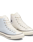Converse Women's Chuck 70 Nautical Tri-Blocked High Top in Ghosted/Vintage White/Egret