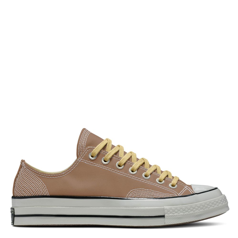 Converse Chuck 70 Multi-Stitch Cotton Low Top in Trek Tan/Nutty Granola