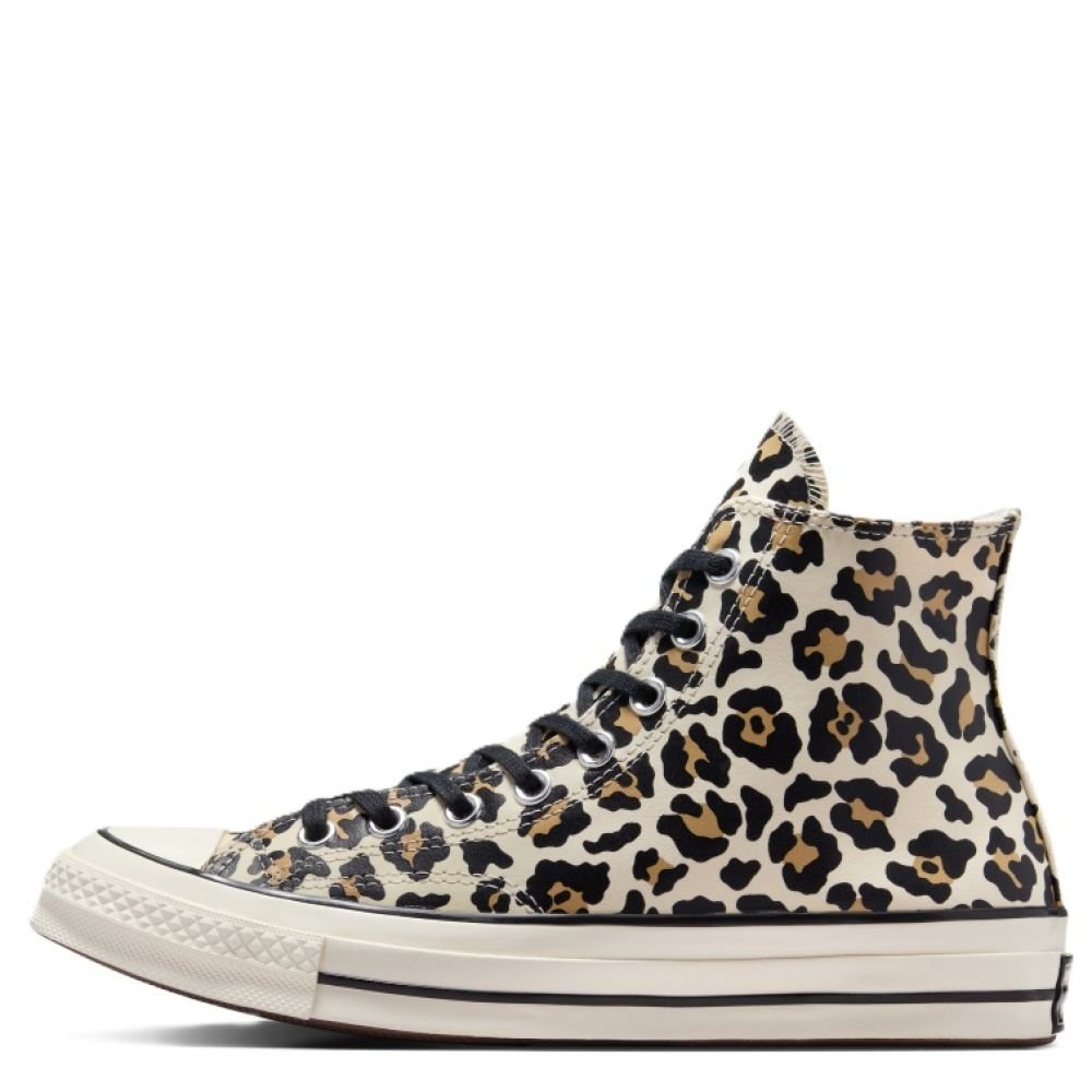 Converse Chuck 70 High Top Glow-In-The-Dark Leopard Print in Egret/Light Fawn/Black - Getoutside Shoes