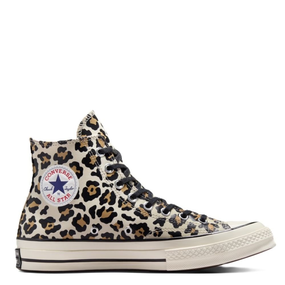 Converse Chuck 70 High Top Glow-In-The-Dark Leopard Print in Egret/Light Fawn/Black - Getoutside Shoes