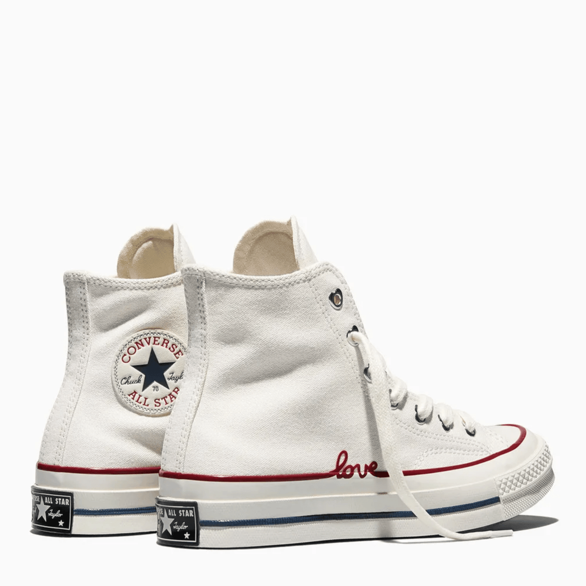 Converse Chuck 70 High Top Valentine's Day in Vintage White/Egret/Days Ahead Red - Getoutside Shoes