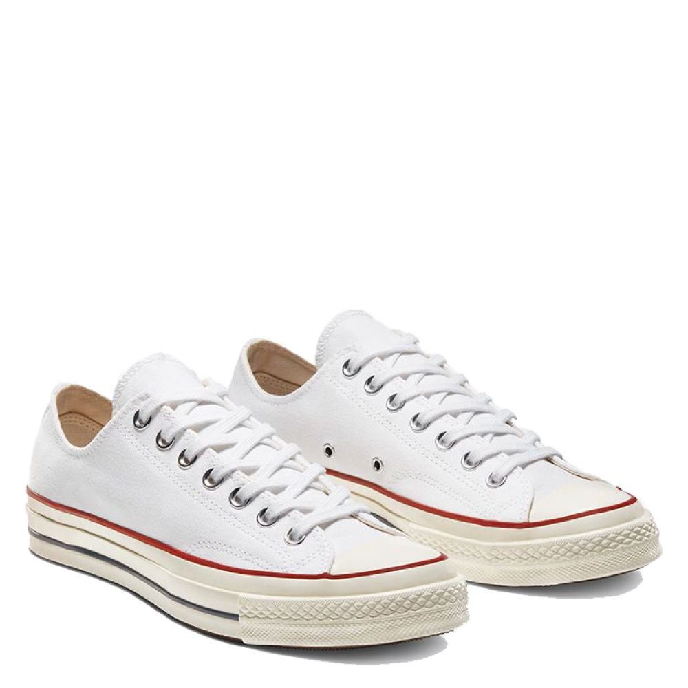 Converse Chuck 70 Low in White/Garnet/Egret - Getoutside Shoes