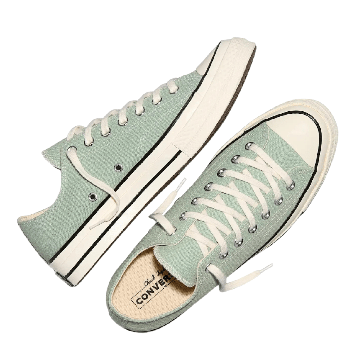 Converse Women's Chuck 70 Low in Thyme Again/Egret/Black - Getoutside Shoes
