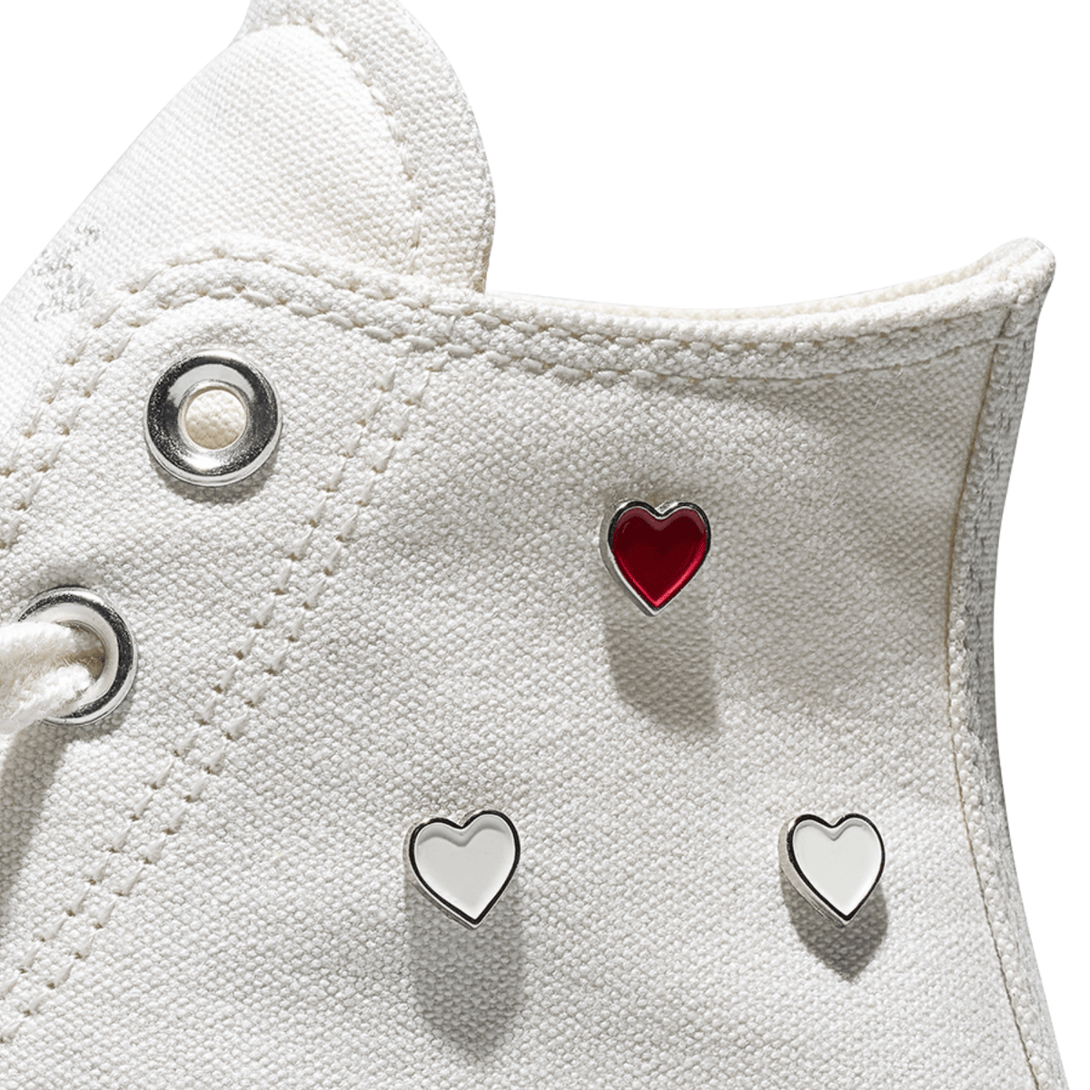 Converse Women's Chuck Taylor All Star High Top Valentine's Day in Vintage White/Egret/Days Ahead Red - Getoutside Shoes