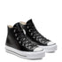 Converse Women's Chuck Taylor All Star Lift Leather High in Black/White - Getoutside Shoes